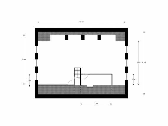 ZP 1 verdieping met maatvoering