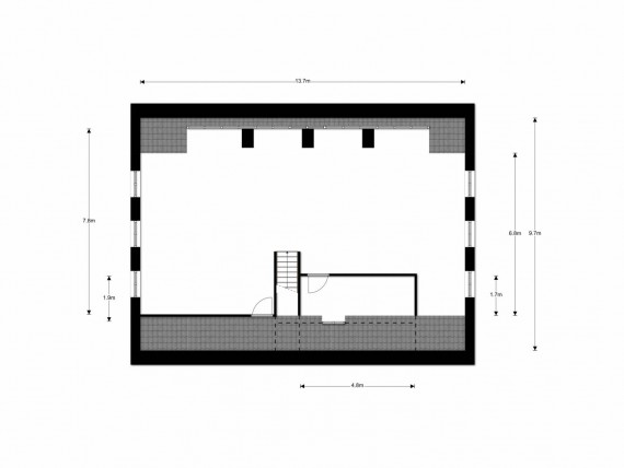 ZP 1 verdieping met maatvoering