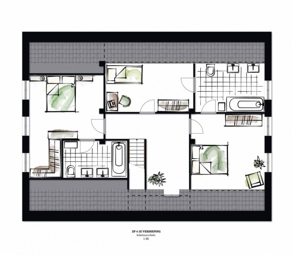ZP 4 interieursuggestie verdieping